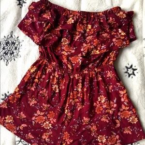 Women Floral Print Ruffles Chiffon Romper Jumpsuit