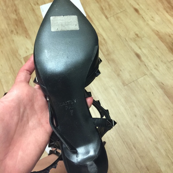 "Valentino style" studded pointy heels black - Picture 3 of 4