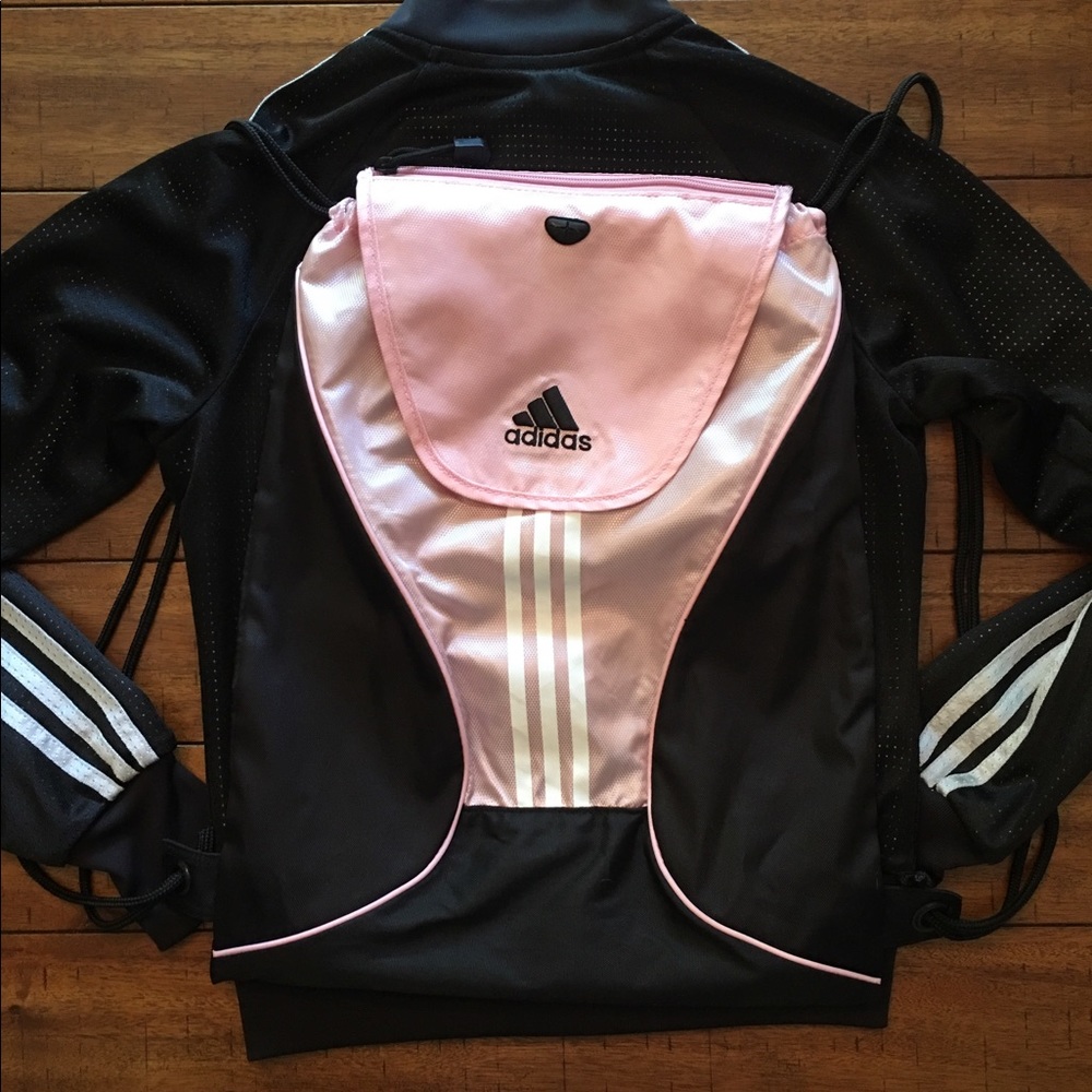 Adidas pink/black gym sack