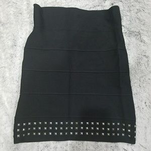 BCBGMaxazria bandage studded skirt