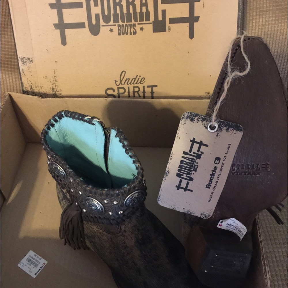 Corral Ankle Fringe boots