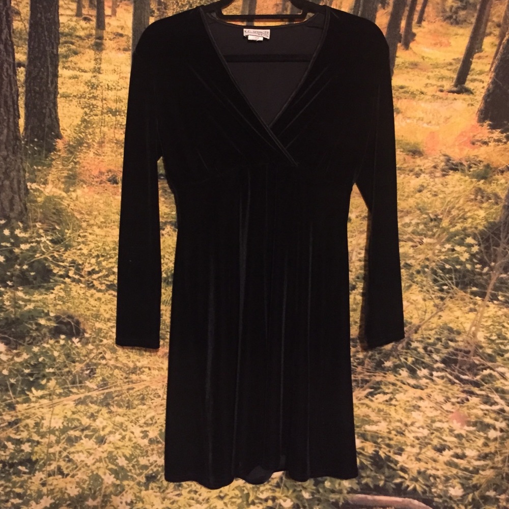 Long sleeve velvet dress