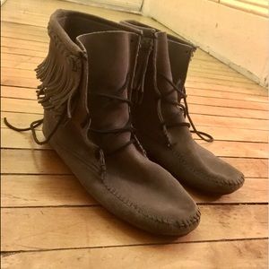 Minnetonka fringe booties