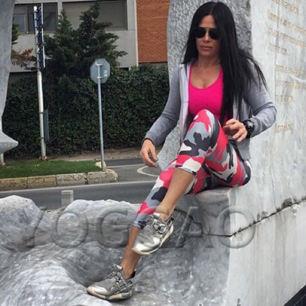 YOGGAO - Pink Camo Leggings Casual & Sportswear