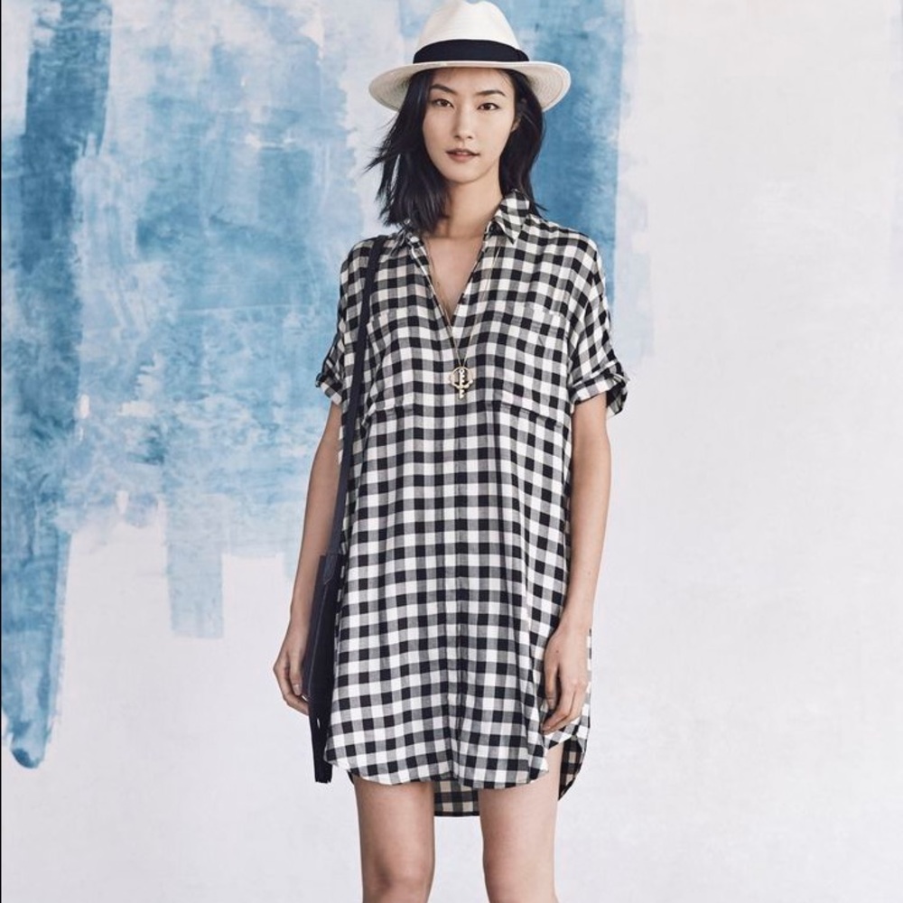 Madewell Checkered Shirtdress