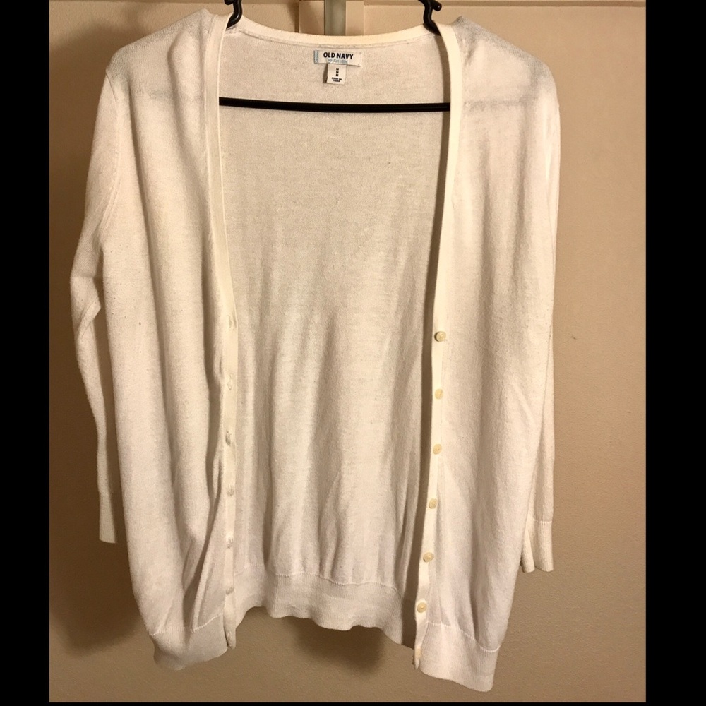 White Old Navy Cardigan