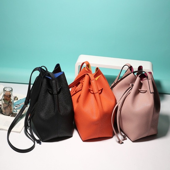 Bucket Bag PU Leather Cross-Body Handbag - Picture 2 of 7