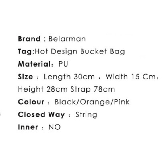 Bucket Bag PU Leather Cross-Body Handbag - Picture 6 of 7