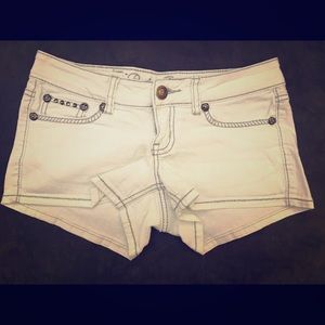 Request White Jean Shorts