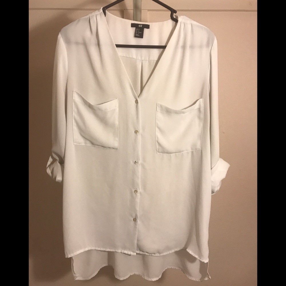White Button-Up Blouse