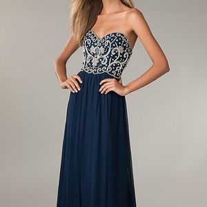Jay Sean Beaded Bodice Prom Dress