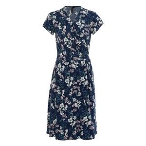 Vintage Floral Wrap Dress