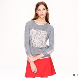 J.crew embossed floral sweater