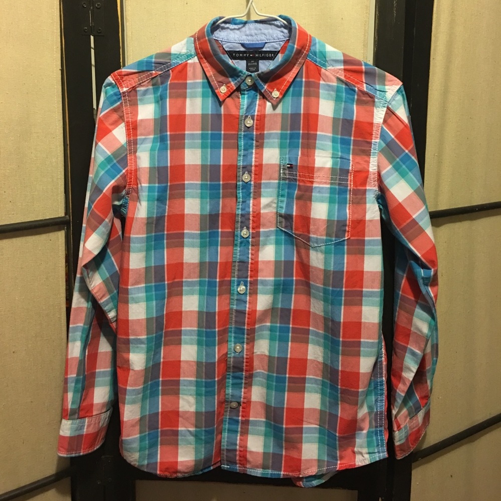 Boys Tommy Hilfiger Plaid Dress Shirt