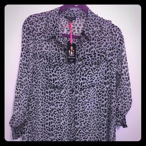 Leopard print blouse