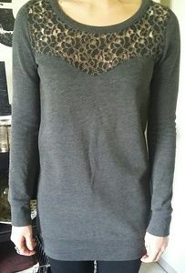 Mirror image lace sweater
