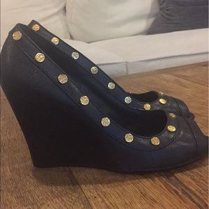 Tory Burch wedge peep toe