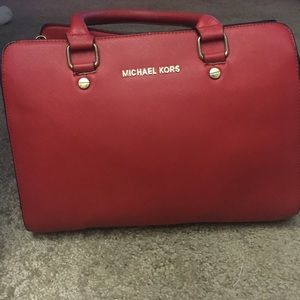 Michael Kors red shoulder bag