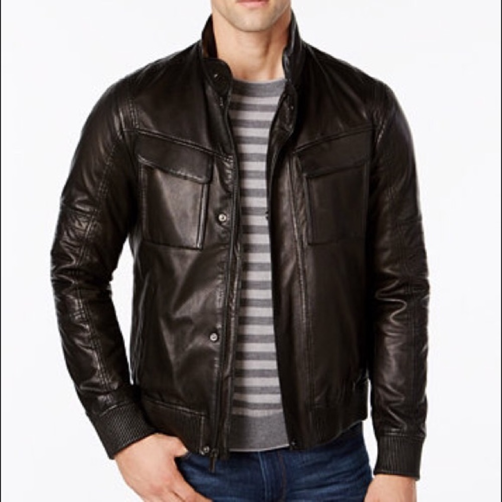 Michael Kors leather bomber 50% off!!
