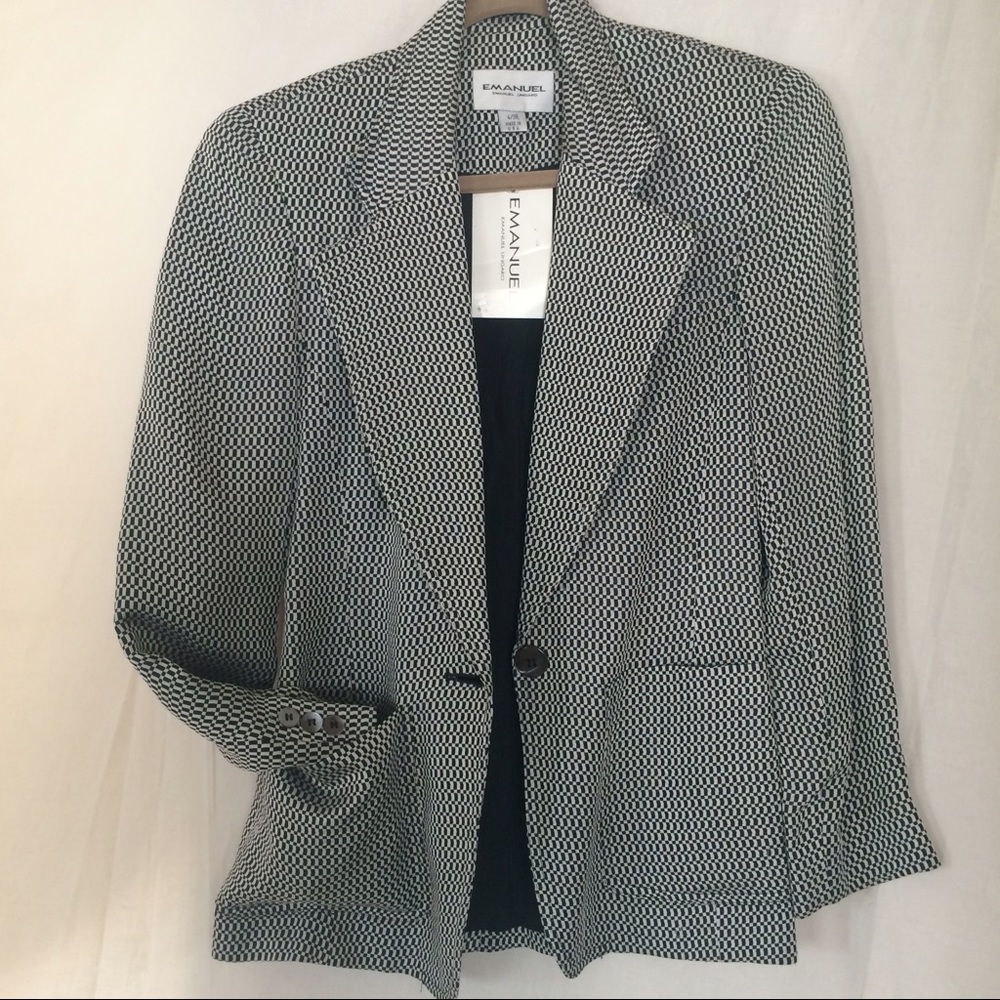 Emanuel Ungaro  black and white blazer