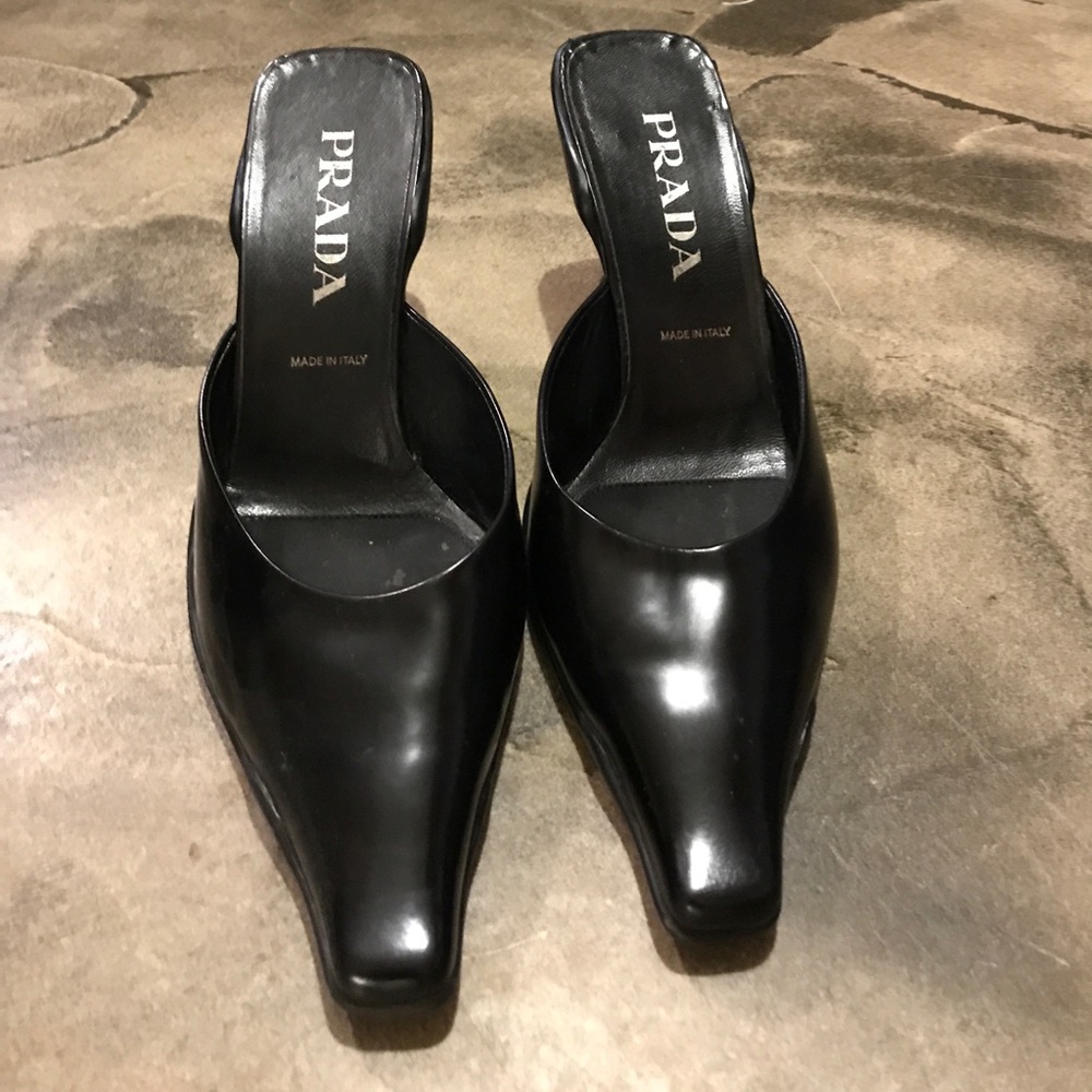 Prada slip on mules 39