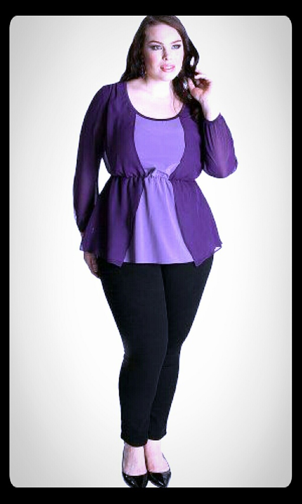 Igigi Carmen top in heliotrope