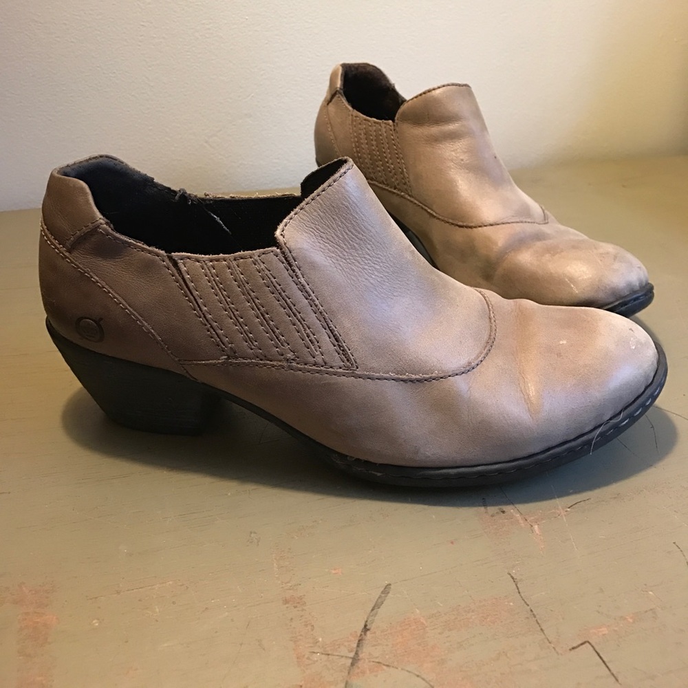 Born taupe booties size 39 8.5