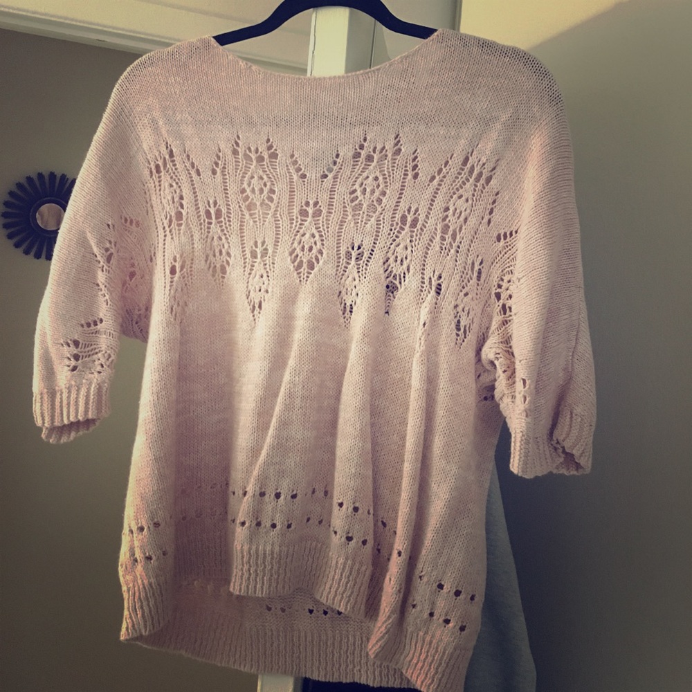 Knit light pink top