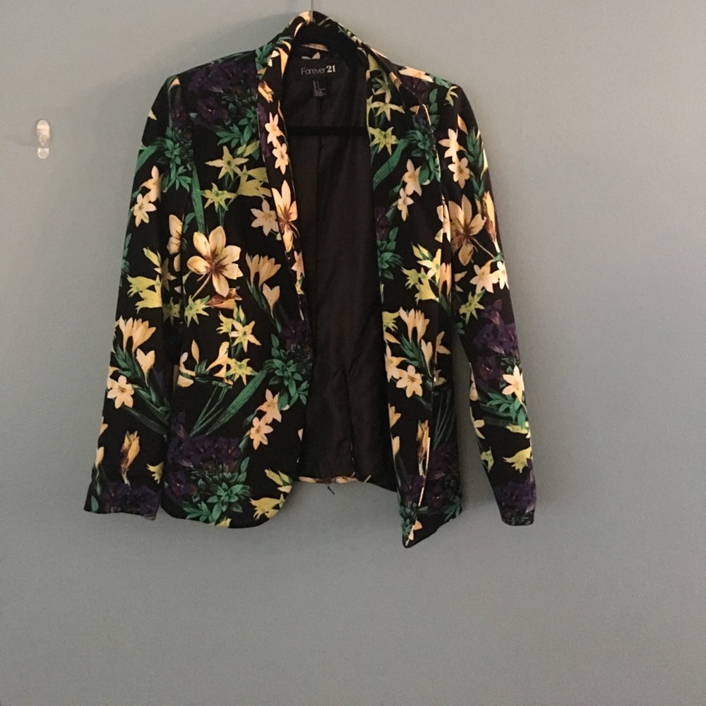 S Forever 21 Tropical Blazer