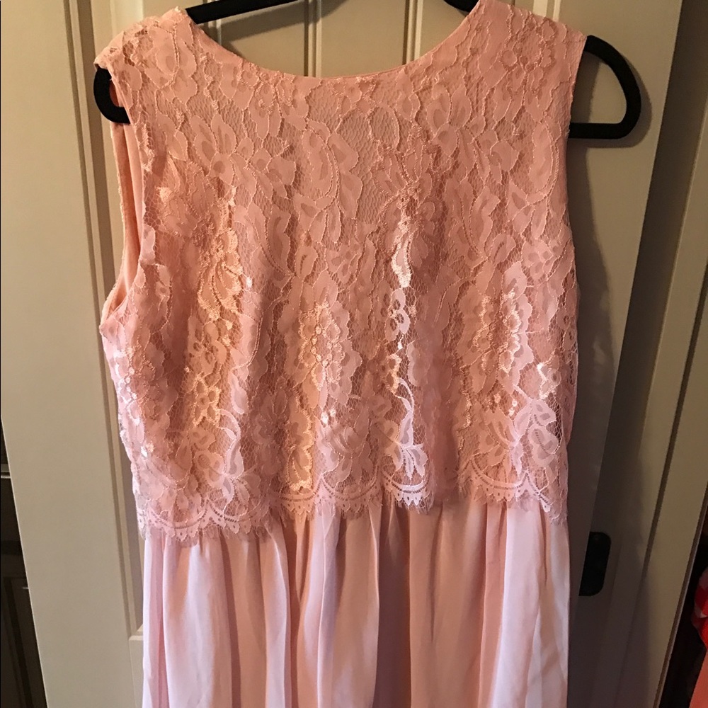 Pink lace dress