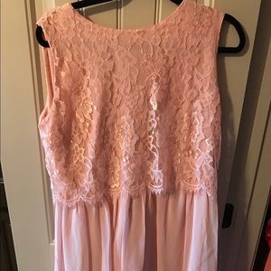 Pink lace dress