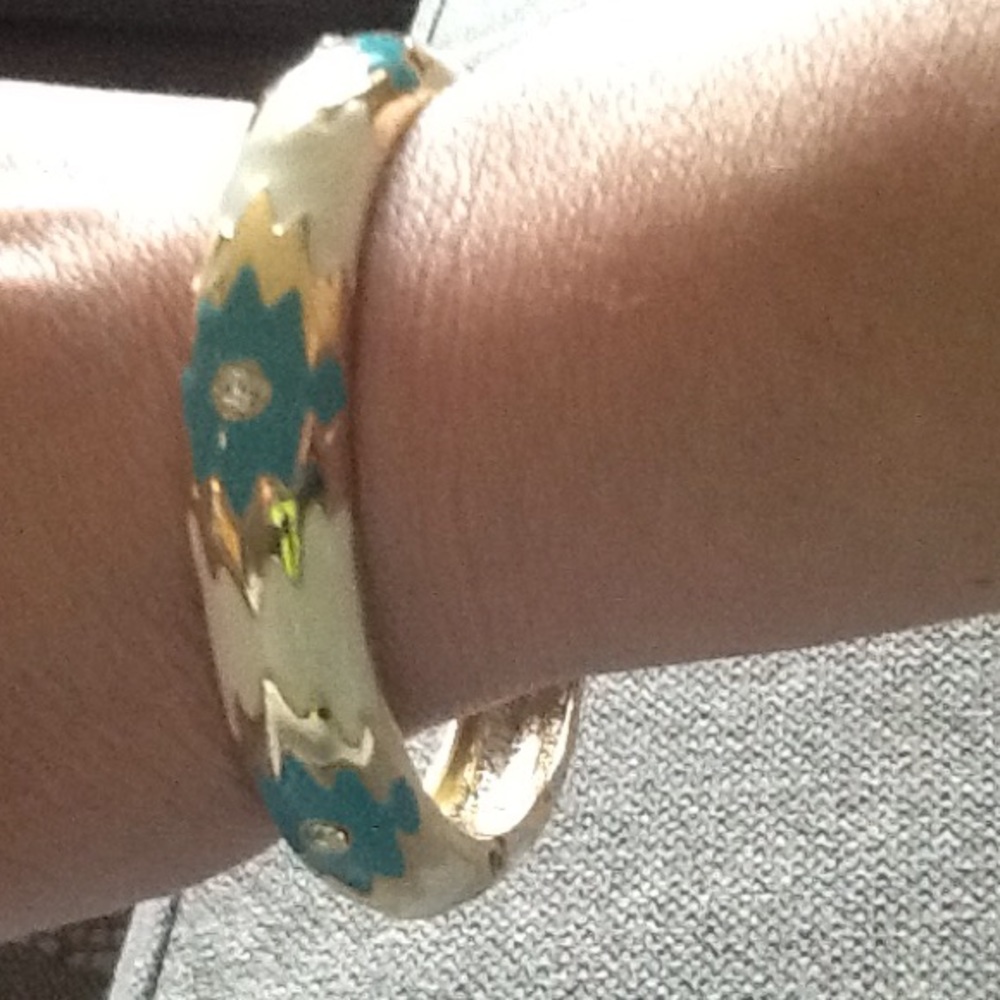 Aztec style bangle bracelet.