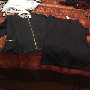 Denim Jacket and Skirt