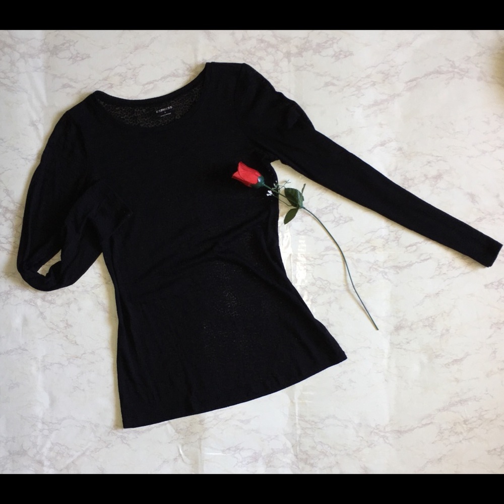 sheer long sleeve top