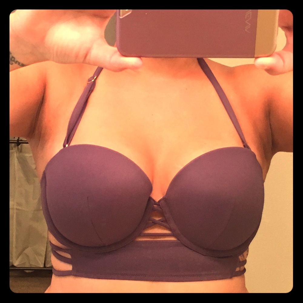 Purple bathing suit top and bottom Victoria Secret