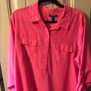 Old Navy hot pink blouse