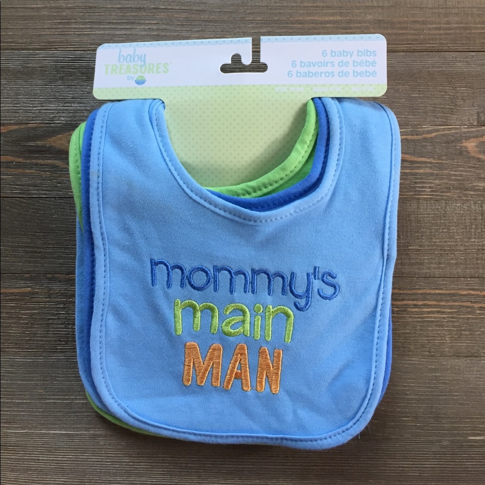 Six Pack Embroidered Bibs