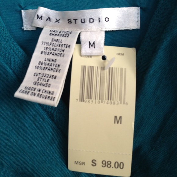 Max Studio Teal Ruffle Dress - Picture 5 of 5