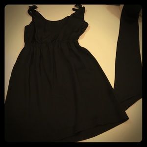 Black silk Halston Heritage cocktail dress