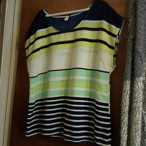 Multi color striped top