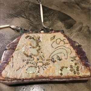 Soft velvet and sequins Mary Frances purse
