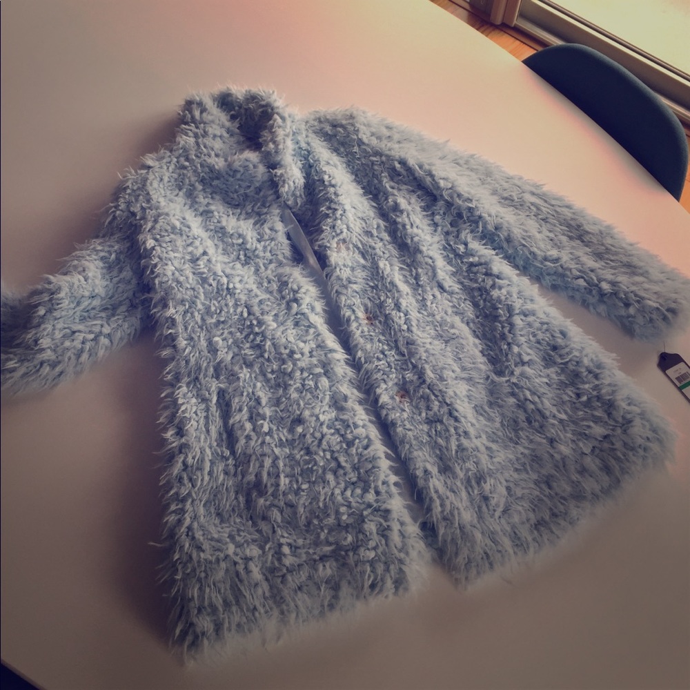Guess Baby Blue Shaggy Jacket