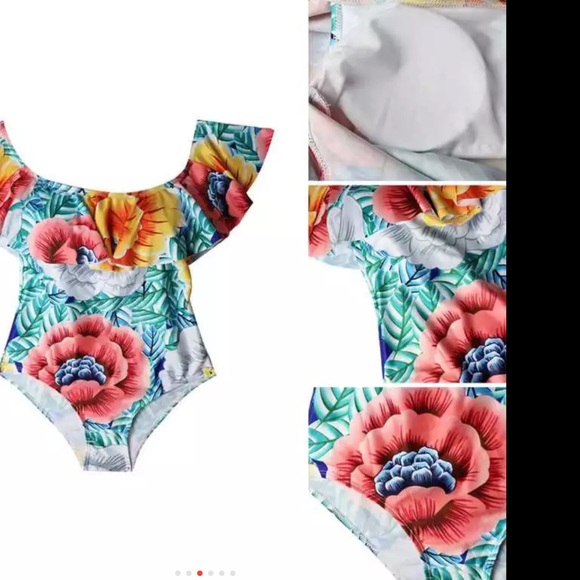 🌺FLORAL OFF THE SHOULDER ONE PIECE🌺 - Picture 4 of 4