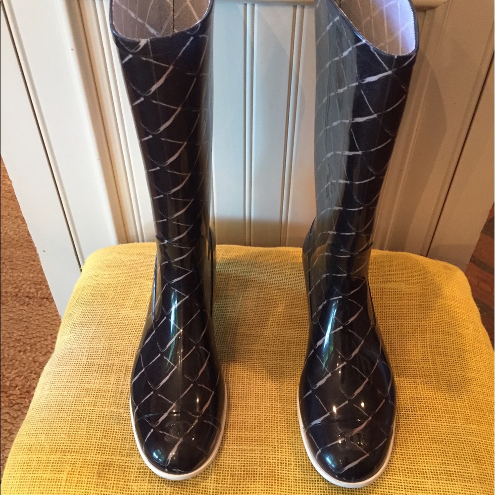 Chanel rain boots