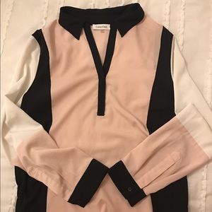 Calvin Klein Color Block Blouse