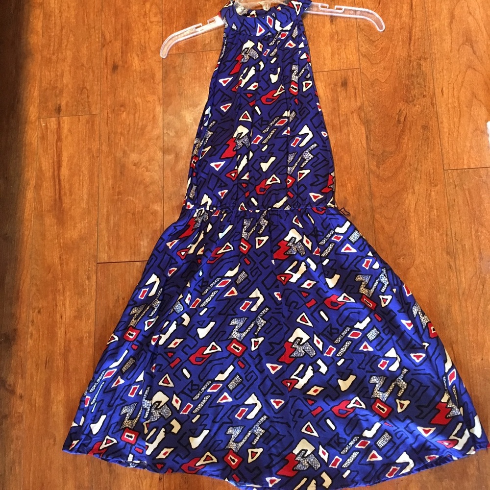Fun Print Royal Blue Dress!