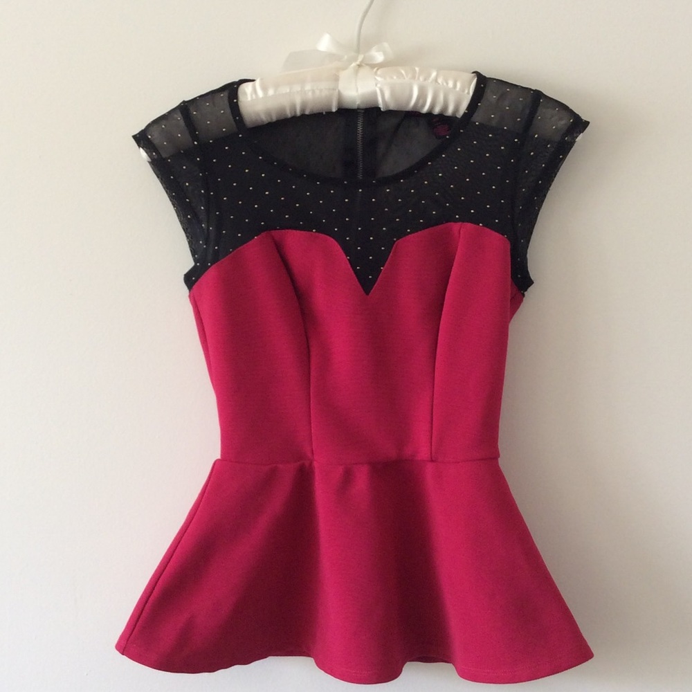 Material Girl peplum blouse