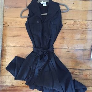 Black MaxMara linen wrap dress - sz 4