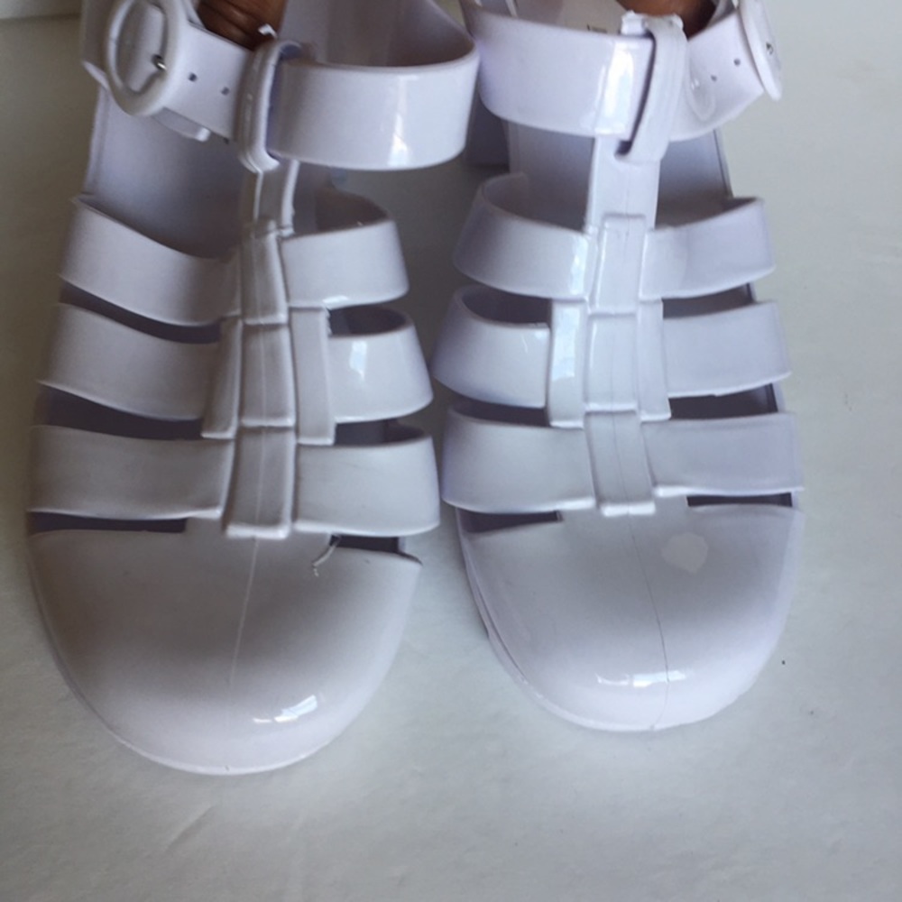 🆕 American Apparel White Woven Jelly Heels - 10 - Picture 5 of 6