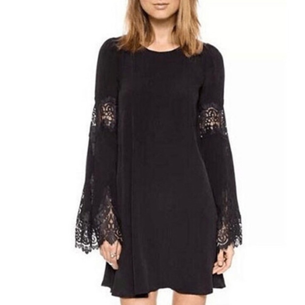 Black Heavenly Lace Tunic/Mini Dress - Picture 3 of 5